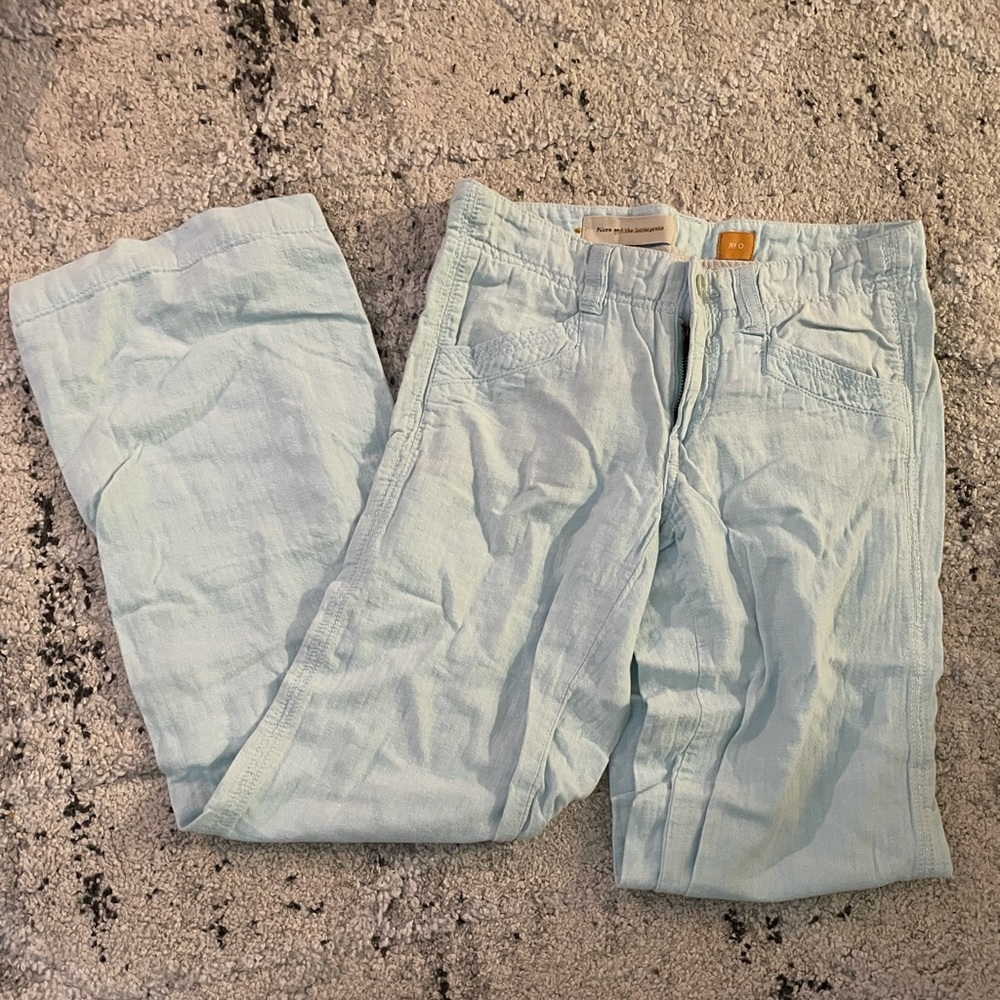 Light blue linen pants